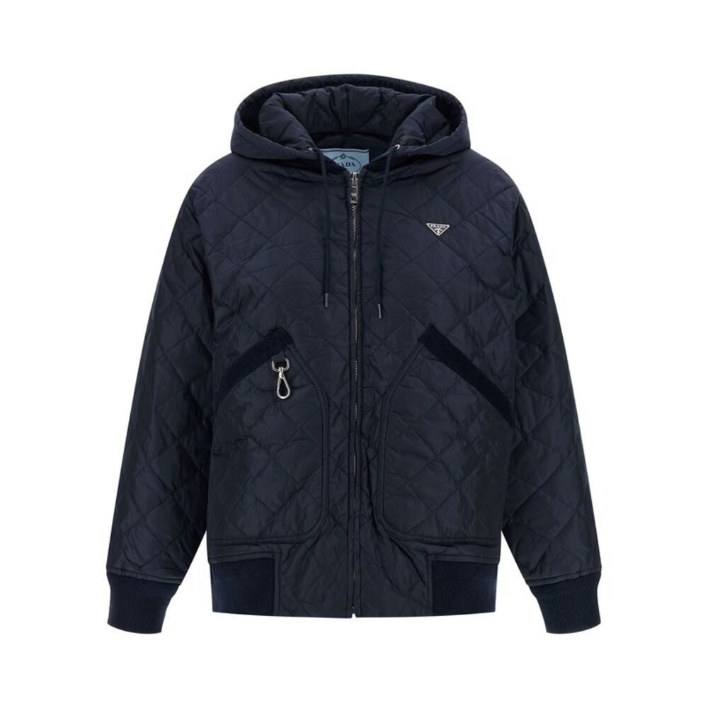 Prada Women Quilted Hooded Jacket